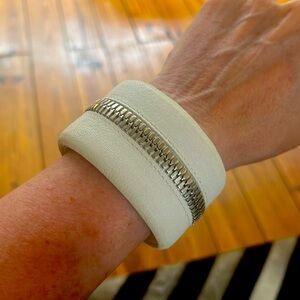 Longchamp Leather Zipper Cuff